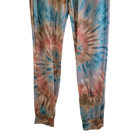 Rainbow Tie Dye Joggers with Pockets - Picture 10 of 12